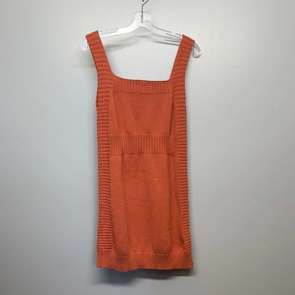 Jackson Rowe Burnt Orange Ribbed Button Dress - Picture 6 of 6
